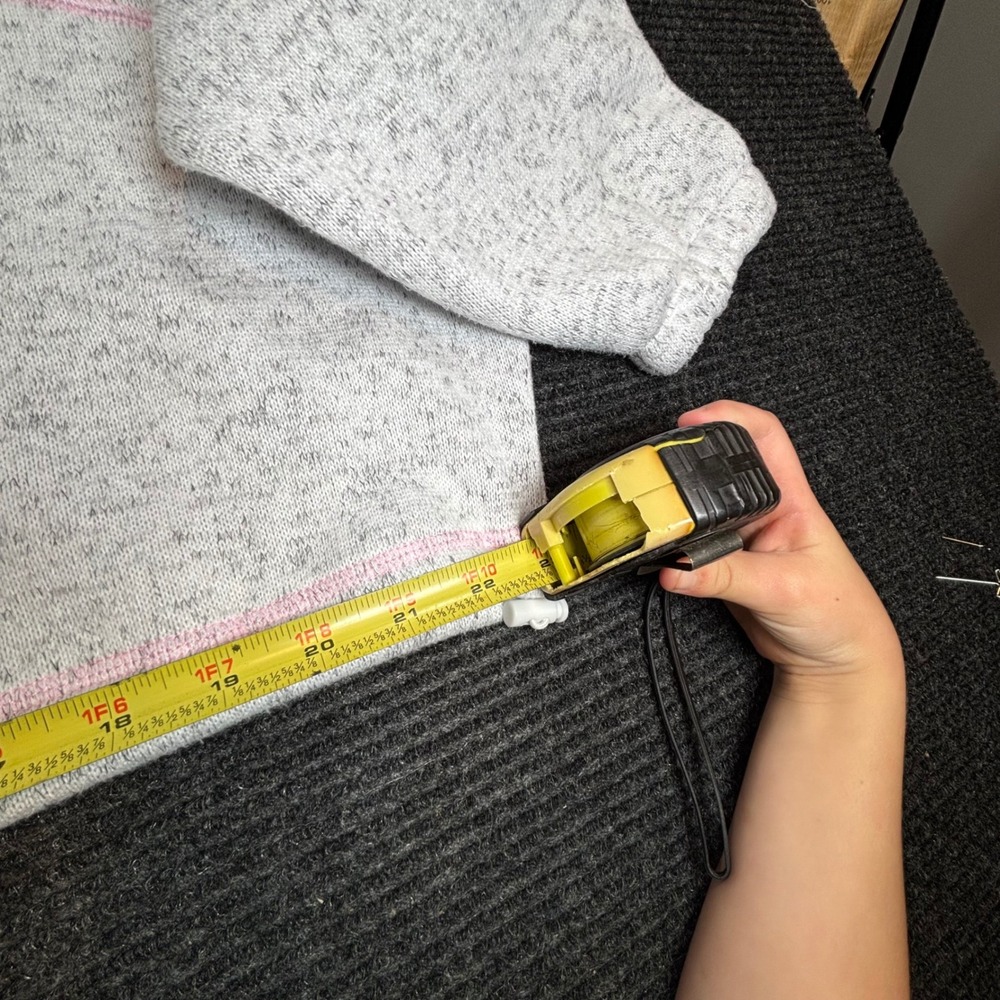 Thread & Supply Grey Pink‎ Hivo Pink Frosting Quarter Zip Fleece Pullover XL - Picture 7 of 8